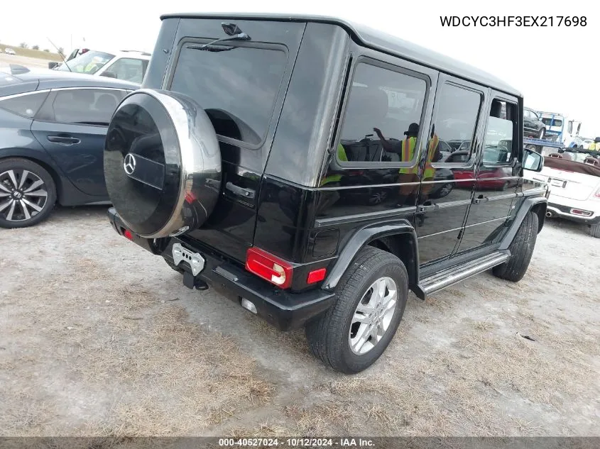 2014 Mercedes-Benz G 550 4Matic VIN: WDCYC3HF3EX217698 Lot: 40527024