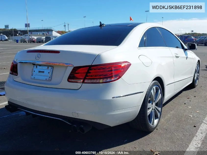 2014 Mercedes-Benz E 350 VIN: WDDKJ5KB6EF231898 Lot: 40603760