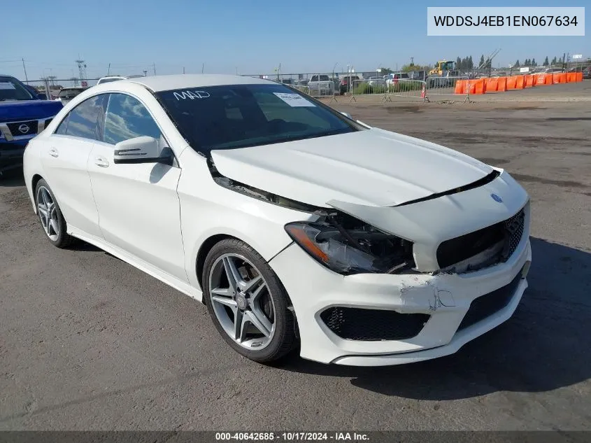 2014 Mercedes-Benz Cla 250 VIN: WDDSJ4EB1EN067634 Lot: 40642685