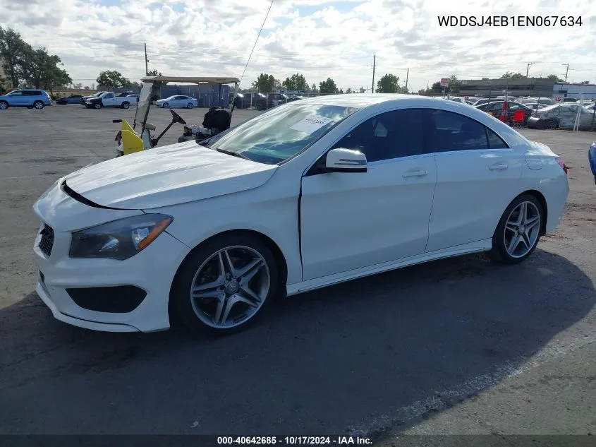 2014 Mercedes-Benz Cla 250 VIN: WDDSJ4EB1EN067634 Lot: 40642685