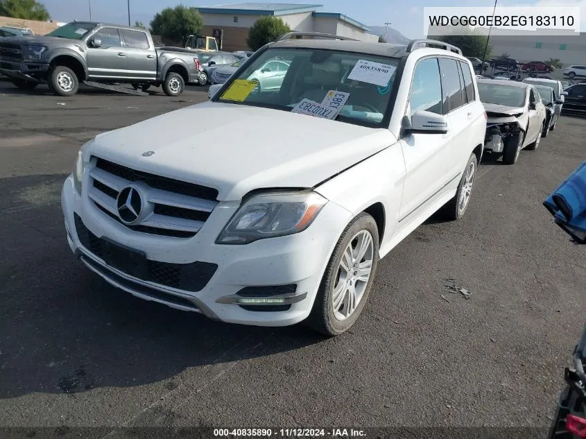 2014 Mercedes-Benz Glk 250 Bluetec 4Matic VIN: WDCGG0EB2EG183110 Lot: 40835890