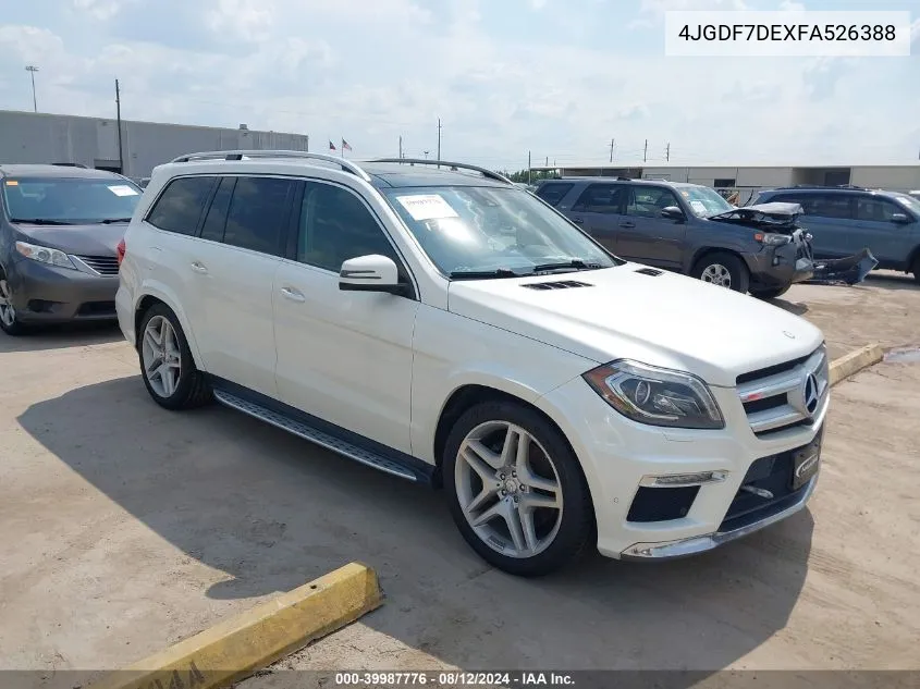 2015 Mercedes-Benz Gl 550 4Matic VIN: 4JGDF7DEXFA526388 Lot: 39987776