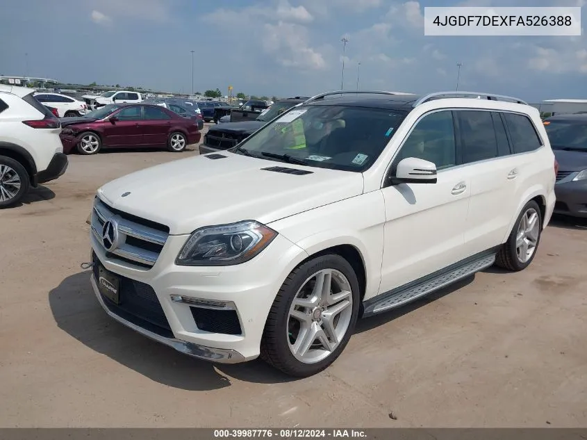 2015 Mercedes-Benz Gl 550 4Matic VIN: 4JGDF7DEXFA526388 Lot: 39987776