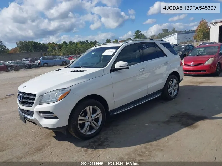 2015 Mercedes-Benz Ml 350 4Matic VIN: 4JGDA5HB9FA545307 Lot: 40439665