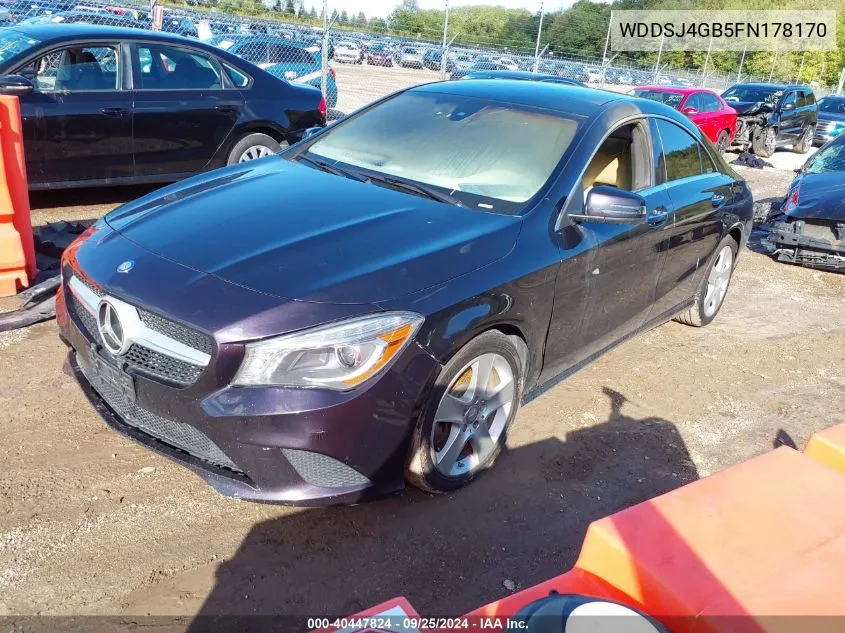 2015 Mercedes-Benz Cla 250 4Matic VIN: WDDSJ4GB5FN178170 Lot: 40447824