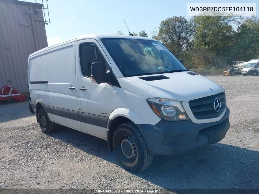 2015 Mercedes-Benz Sprinter 2500 Normal Roof VIN: WD3PE7DC5FP104118 Lot: 40493373