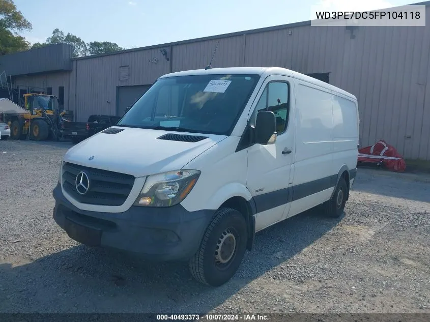 2015 Mercedes-Benz Sprinter 2500 Normal Roof VIN: WD3PE7DC5FP104118 Lot: 40493373