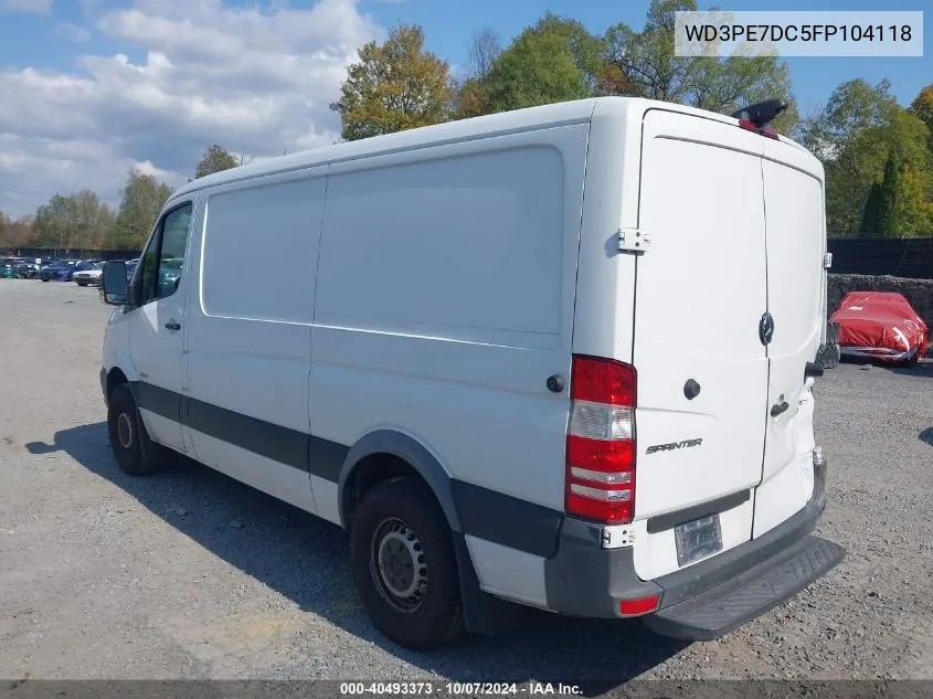 2015 Mercedes-Benz Sprinter 2500 Normal Roof VIN: WD3PE7DC5FP104118 Lot: 40493373