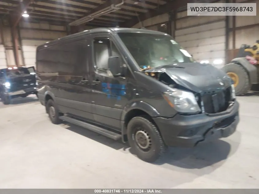 2015 Mercedes-Benz Sprinter 2500 Normal Roof VIN: WD3PE7DC3F5968743 Lot: 40831746