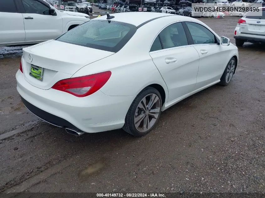 2016 Mercedes-Benz Cla 250 VIN: WDDSJ4EB4GN298496 Lot: 40149732