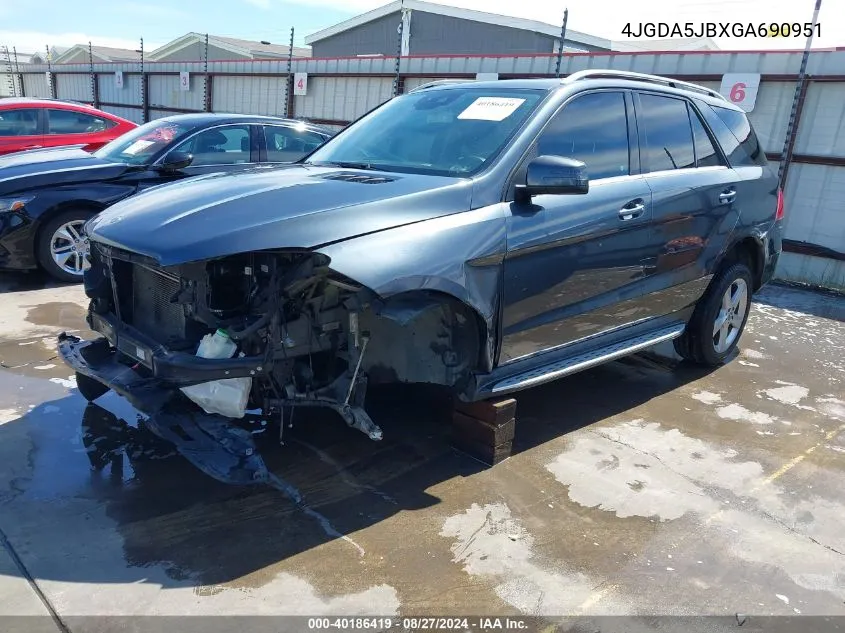 2016 Mercedes-Benz Gle 350 VIN: 4JGDA5JBXGA690951 Lot: 40186419