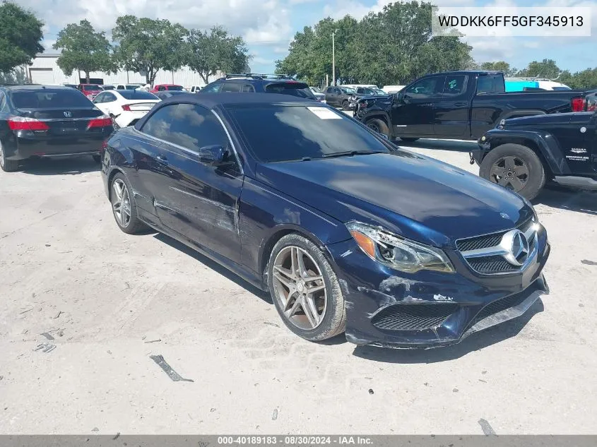 2016 Mercedes-Benz E 400 VIN: WDDKK6FF5GF345913 Lot: 40189183