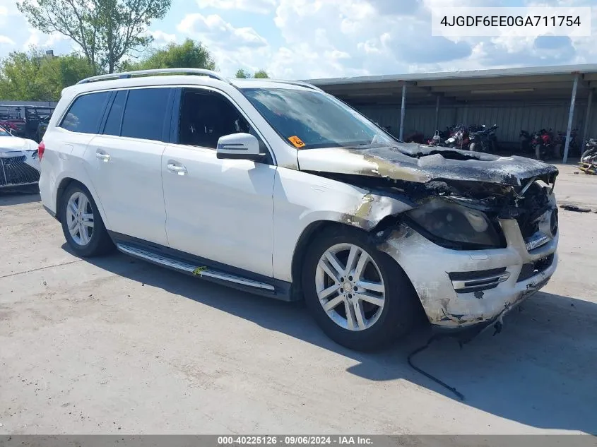 2016 Mercedes-Benz Gl 450 4Matic VIN: 4JGDF6EE0GA711754 Lot: 40225126