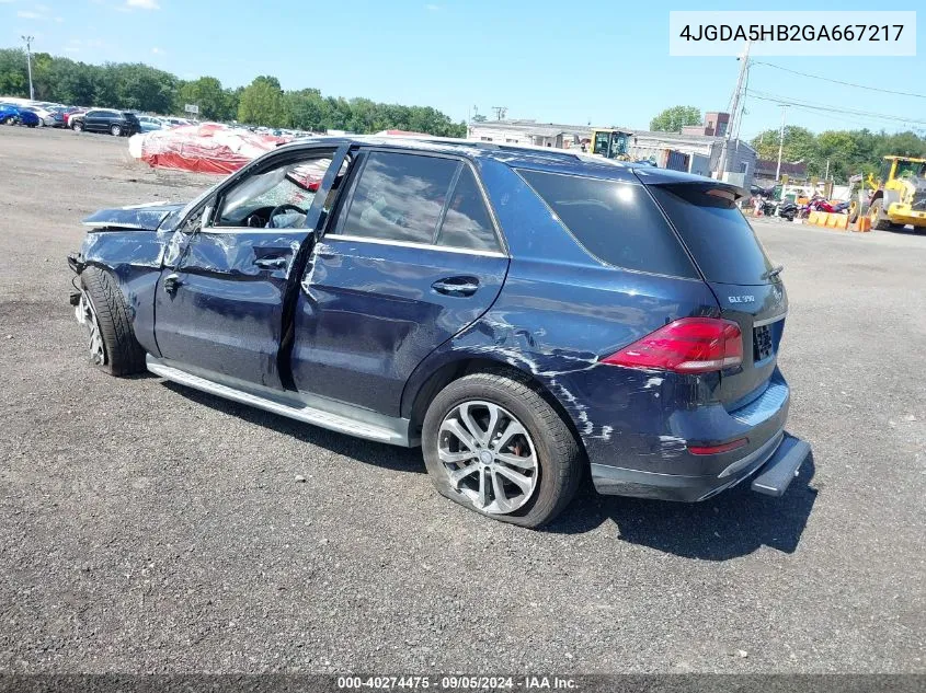 2016 Mercedes-Benz Gle 350 4Matic VIN: 4JGDA5HB2GA667217 Lot: 40274475