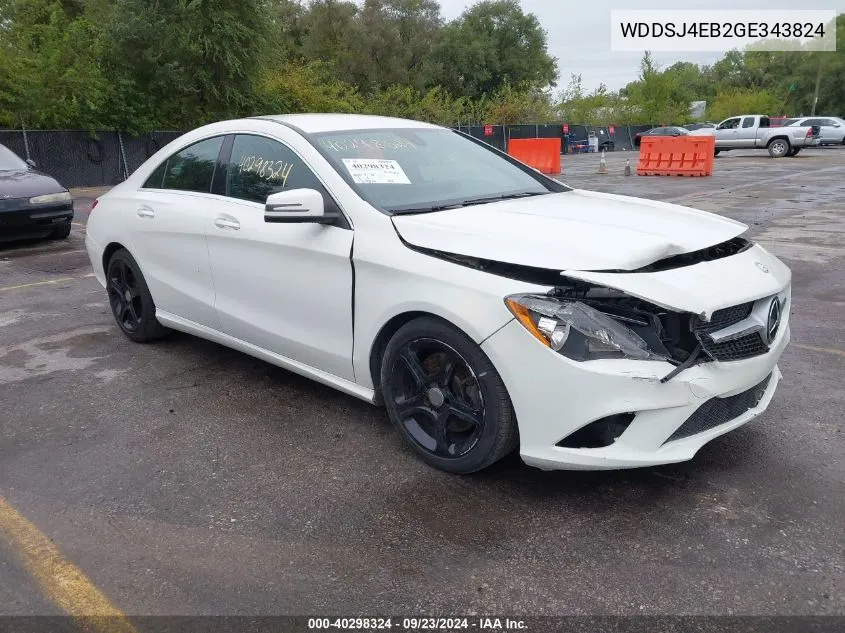 2016 Mercedes-Benz Cla 250 VIN: WDDSJ4EB2GE343824 Lot: 40298324