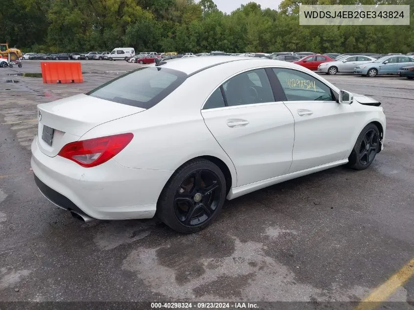 2016 Mercedes-Benz Cla 250 VIN: WDDSJ4EB2GE343824 Lot: 40298324