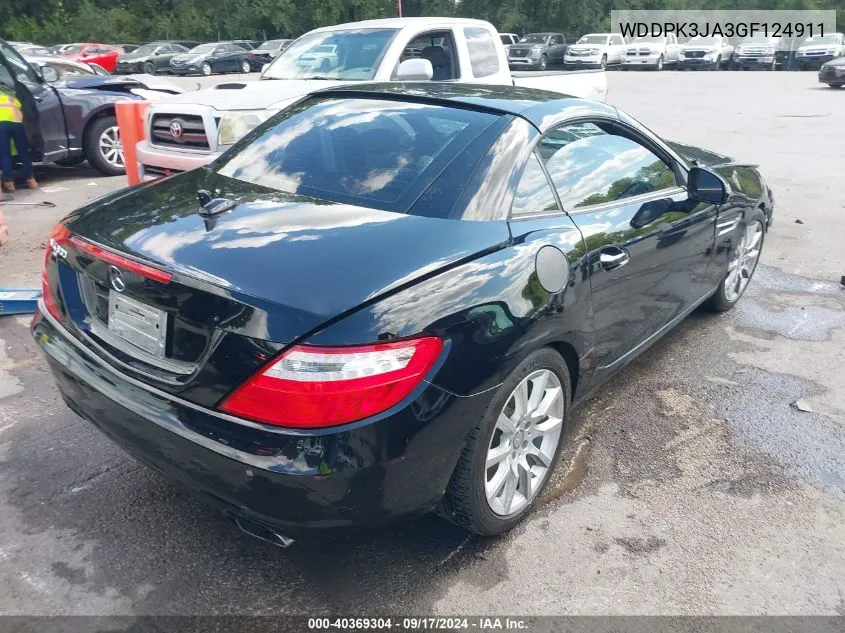 2016 Mercedes-Benz Slk 300 VIN: WDDPK3JA3GF124911 Lot: 40369304