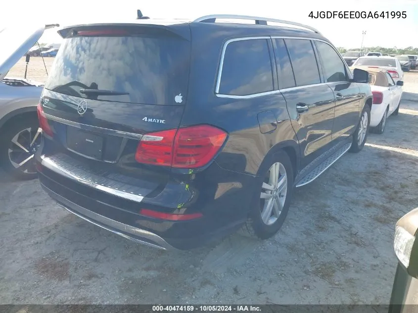 2016 Mercedes-Benz Gl 450 4Matic VIN: 4JGDF6EE0GA641995 Lot: 40474159