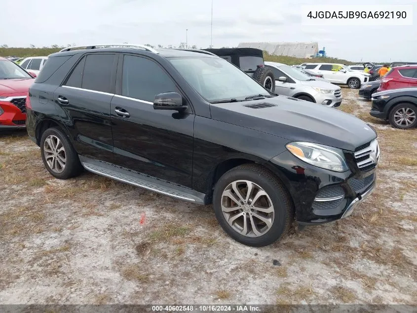 2016 Mercedes-Benz Gle 350 VIN: 4JGDA5JB9GA692190 Lot: 40602548