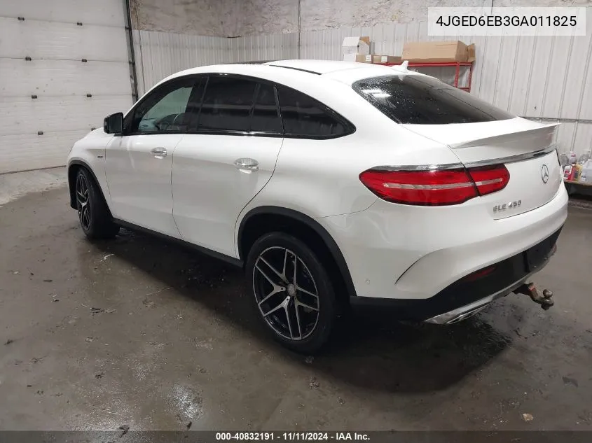 2016 Mercedes-Benz Gle 450 Amg Coupe 4Matic VIN: 4JGED6EB3GA011825 Lot: 40832191