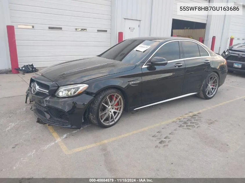 2016 Mercedes-Benz Amg C 63 S VIN: 55SWF8HB7GU163686 Lot: 40884579