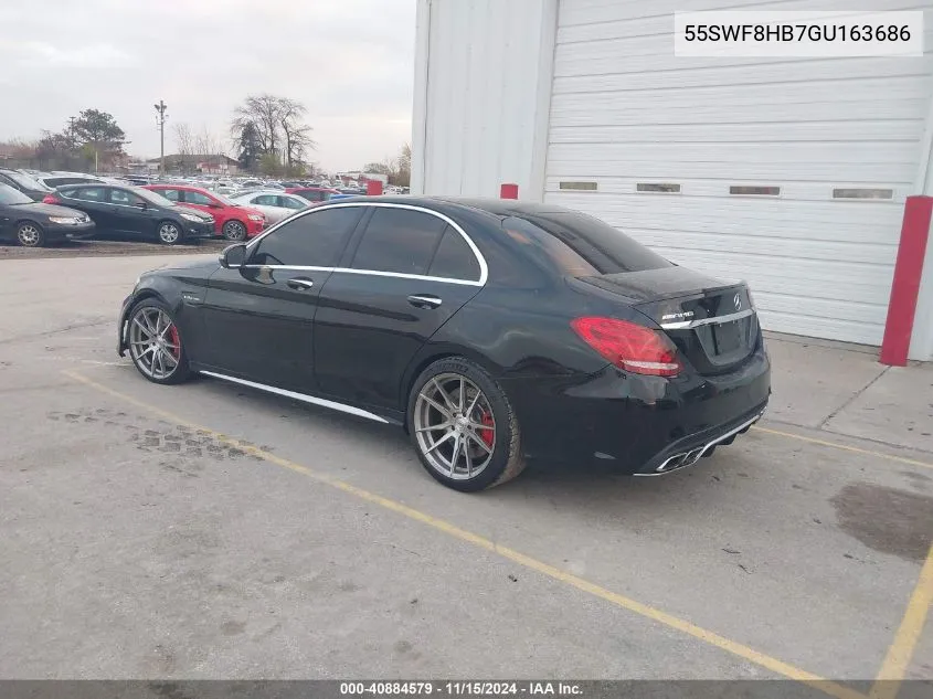 2016 Mercedes-Benz Amg C 63 S VIN: 55SWF8HB7GU163686 Lot: 40884579