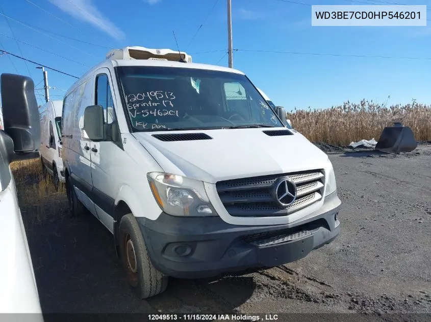 2017 Mercedes-Benz Sprinter S VIN: WD3BE7CD0HP546201 Lot: 12049513