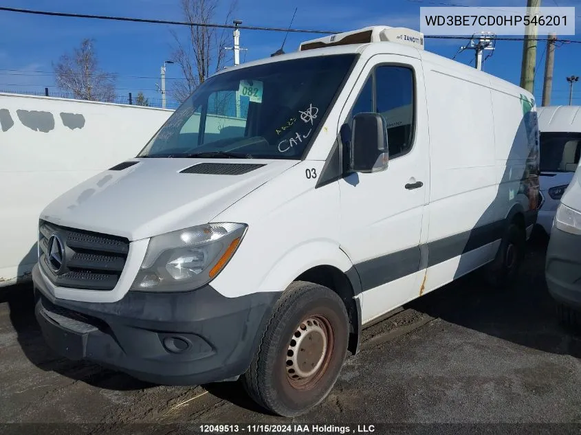 2017 Mercedes-Benz Sprinter S VIN: WD3BE7CD0HP546201 Lot: 12049513