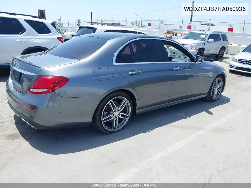 2017 Mercedes-Benz E 300 VIN: WDDZF4JB7HA050936 Lot: 39326159