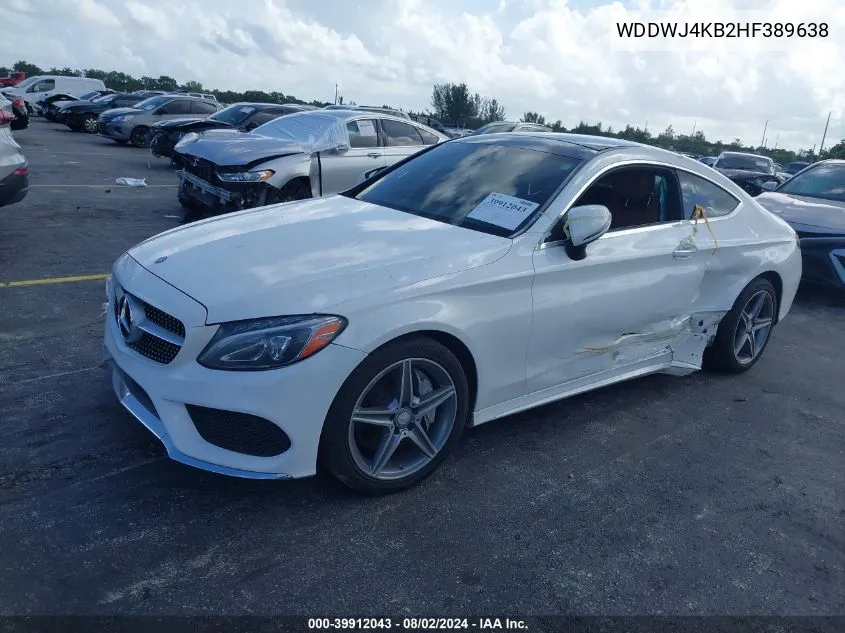 2017 Mercedes-Benz C 300 4Matic VIN: WDDWJ4KB2HF389638 Lot: 39912043