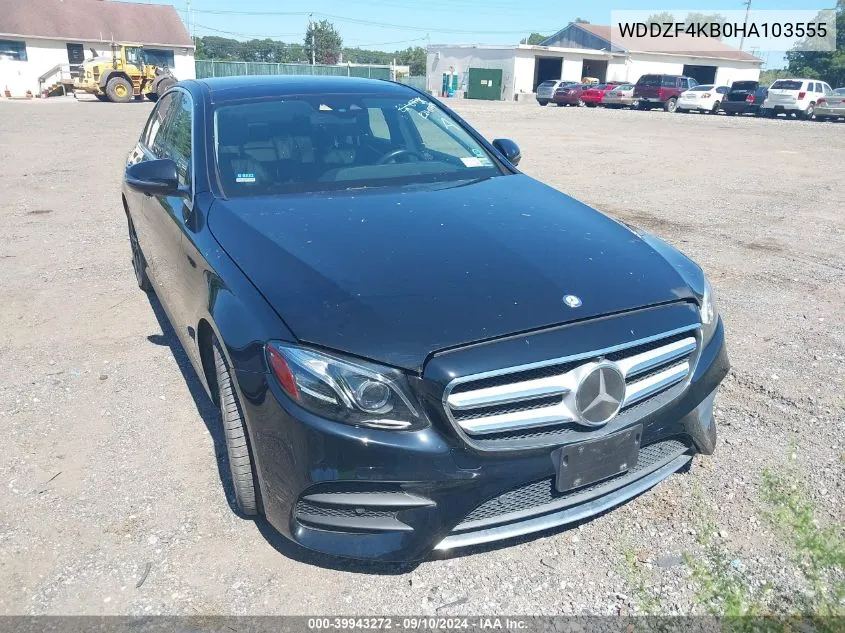 2017 Mercedes-Benz E 300 4Matic VIN: WDDZF4KB0HA103555 Lot: 39943272