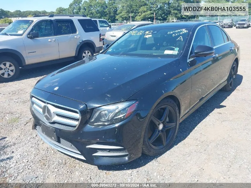 2017 Mercedes-Benz E 300 4Matic VIN: WDDZF4KB0HA103555 Lot: 39943272