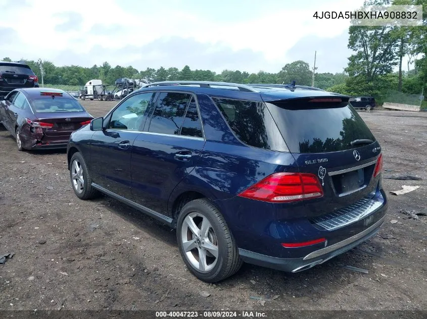 2017 Mercedes-Benz Gle 350 4Matic VIN: 4JGDA5HBXHA908832 Lot: 40047223