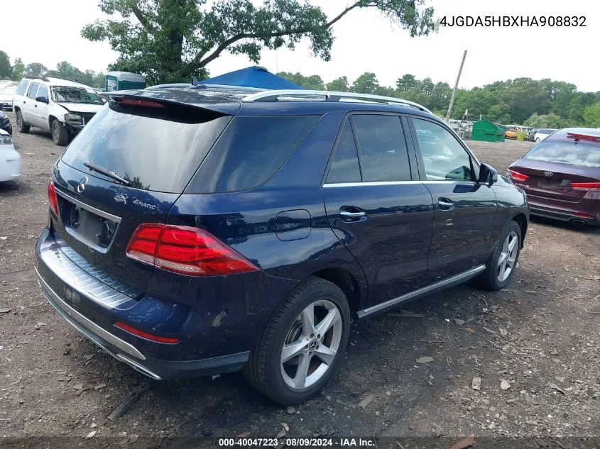 2017 Mercedes-Benz Gle 350 4Matic VIN: 4JGDA5HBXHA908832 Lot: 40047223