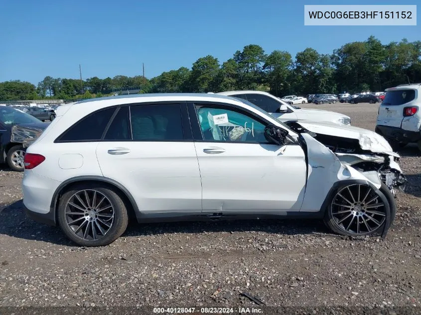 2017 Mercedes-Benz Amg Glc 43 4Matic VIN: WDC0G6EB3HF151152 Lot: 40128047