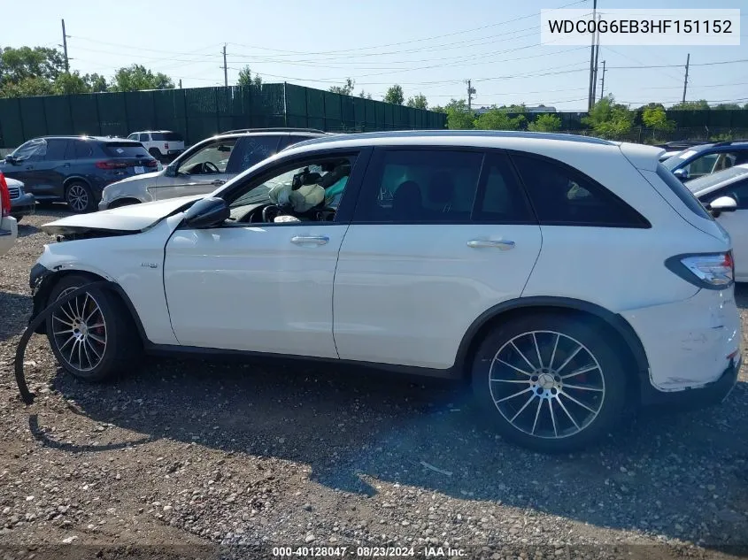 2017 Mercedes-Benz Amg Glc 43 4Matic VIN: WDC0G6EB3HF151152 Lot: 40128047