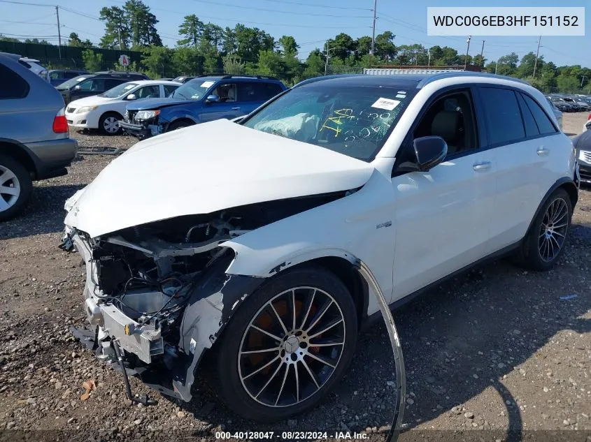 2017 Mercedes-Benz Amg Glc 43 4Matic VIN: WDC0G6EB3HF151152 Lot: 40128047