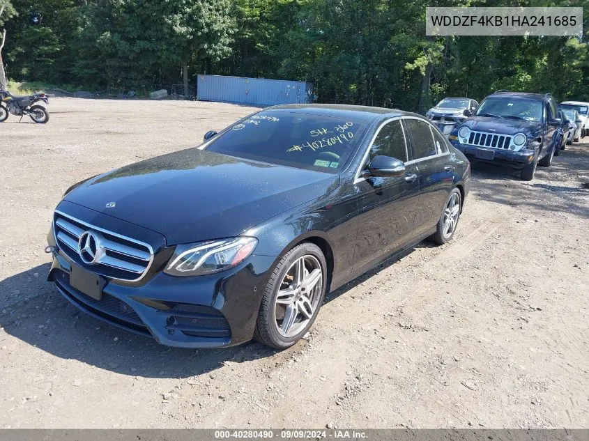 2017 Mercedes-Benz E 300 4Matic VIN: WDDZF4KB1HA241685 Lot: 40280490