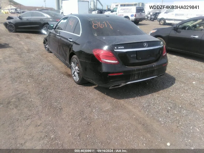 2017 Mercedes-Benz E 300 4Matic VIN: WDDZF4KB3HA029841 Lot: 40308611