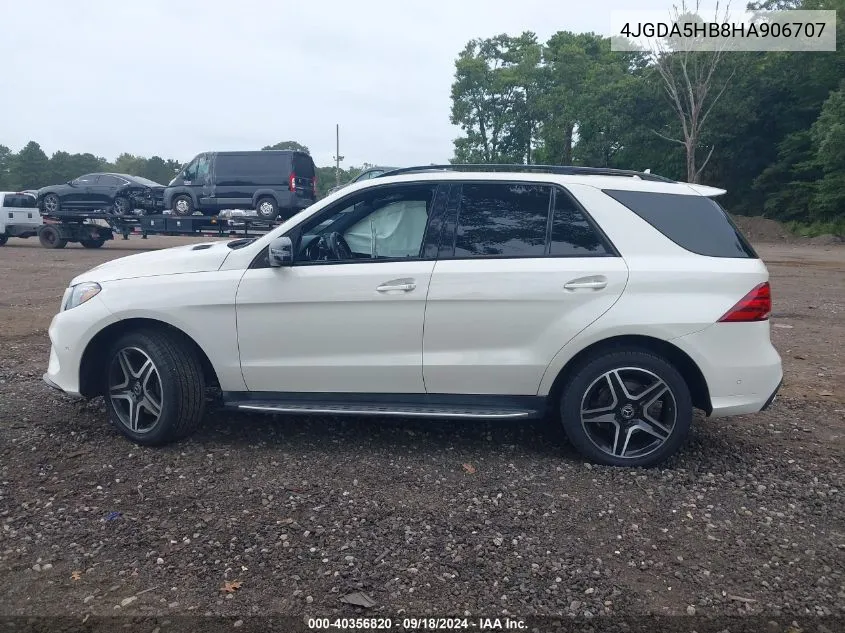 2017 Mercedes-Benz Gle 350 4Matic VIN: 4JGDA5HB8HA906707 Lot: 40356820