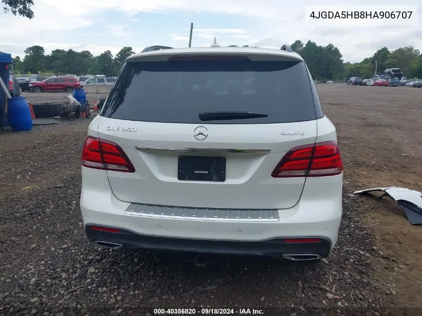 2017 Mercedes-Benz Gle 350 4Matic VIN: 4JGDA5HB8HA906707 Lot: 40356820