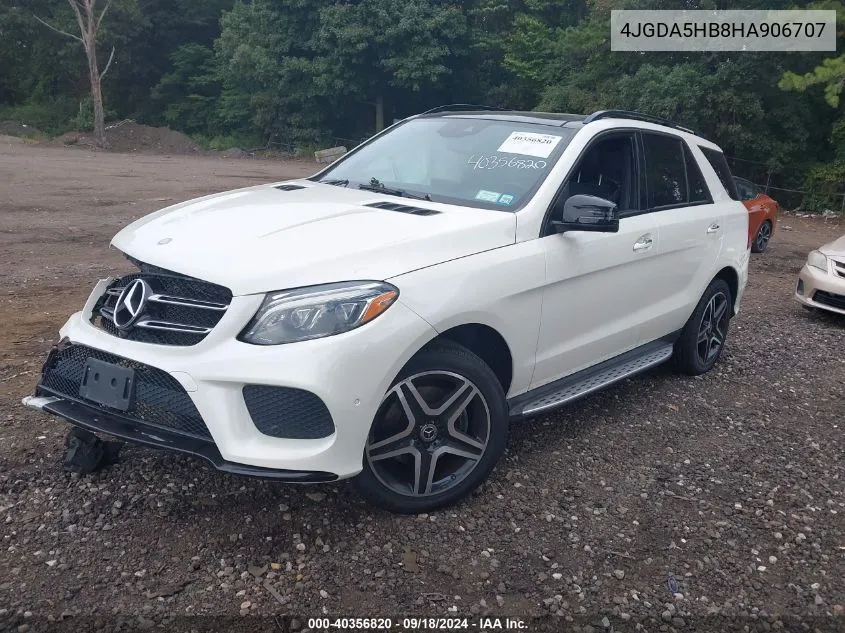 2017 Mercedes-Benz Gle 350 4Matic VIN: 4JGDA5HB8HA906707 Lot: 40356820