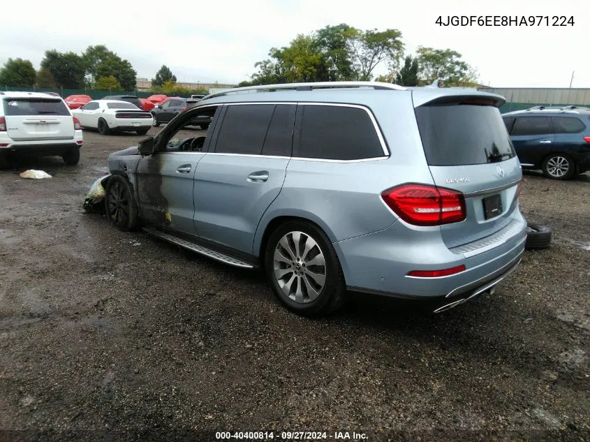 2017 Mercedes-Benz Gls 450 4Matic VIN: 4JGDF6EE8HA971224 Lot: 40400814