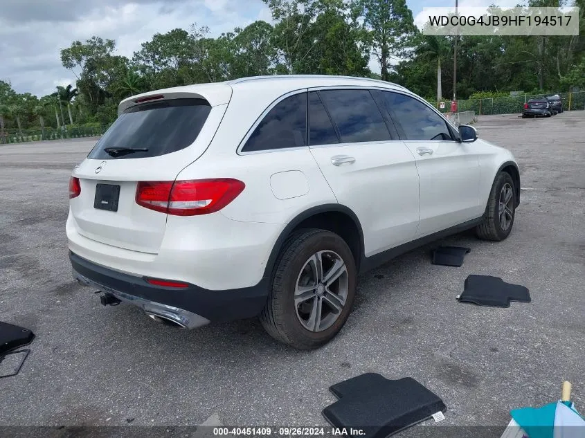 2017 Mercedes-Benz Glc 300 VIN: WDC0G4JB9HF194517 Lot: 40451409