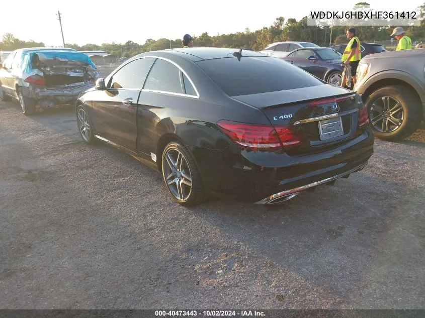 2017 Mercedes-Benz E 400 4Matic VIN: WDDKJ6HBXHF361412 Lot: 40473443