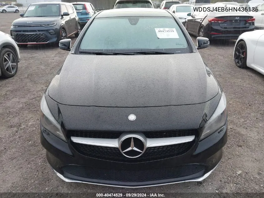 2017 Mercedes-Benz Cla 250 VIN: WDDSJ4EB6HN436136 Lot: 40474529