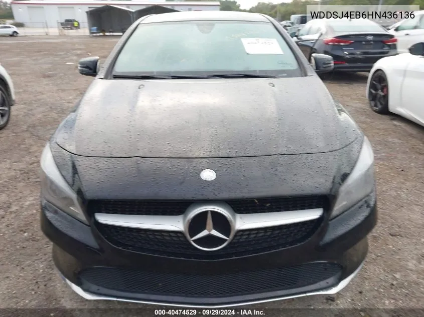 2017 Mercedes-Benz Cla 250 VIN: WDDSJ4EB6HN436136 Lot: 40474529