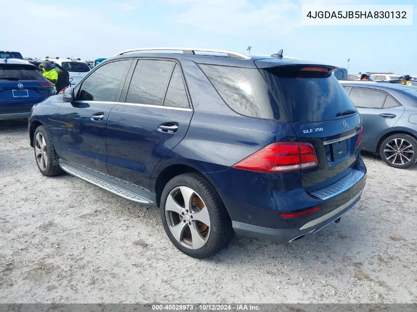 2017 Mercedes-Benz Gle 350 VIN: 4JGDA5JB5HA830132 Lot: 40529973