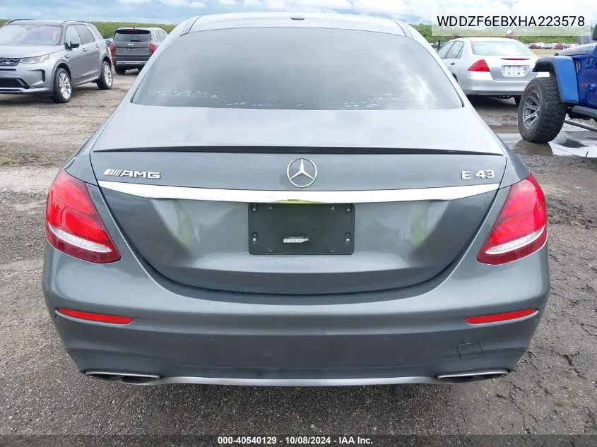 2017 Mercedes-Benz Amg E 43 4Matic VIN: WDDZF6EBXHA223578 Lot: 40540129