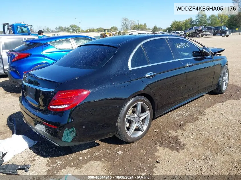 2017 Mercedes-Benz E 300 4Matic VIN: WDDZF4KB5HA051176 Lot: 40544915